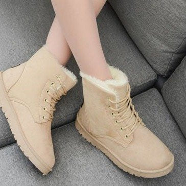 Bottes  femme, peluche chaude