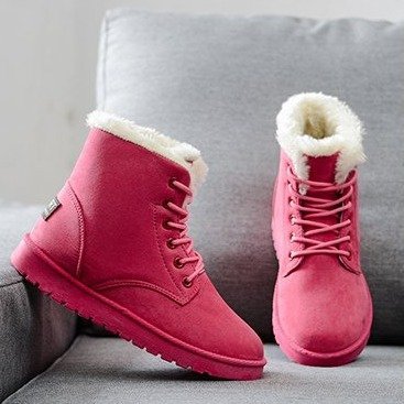 Bottes  femme, peluche chaude